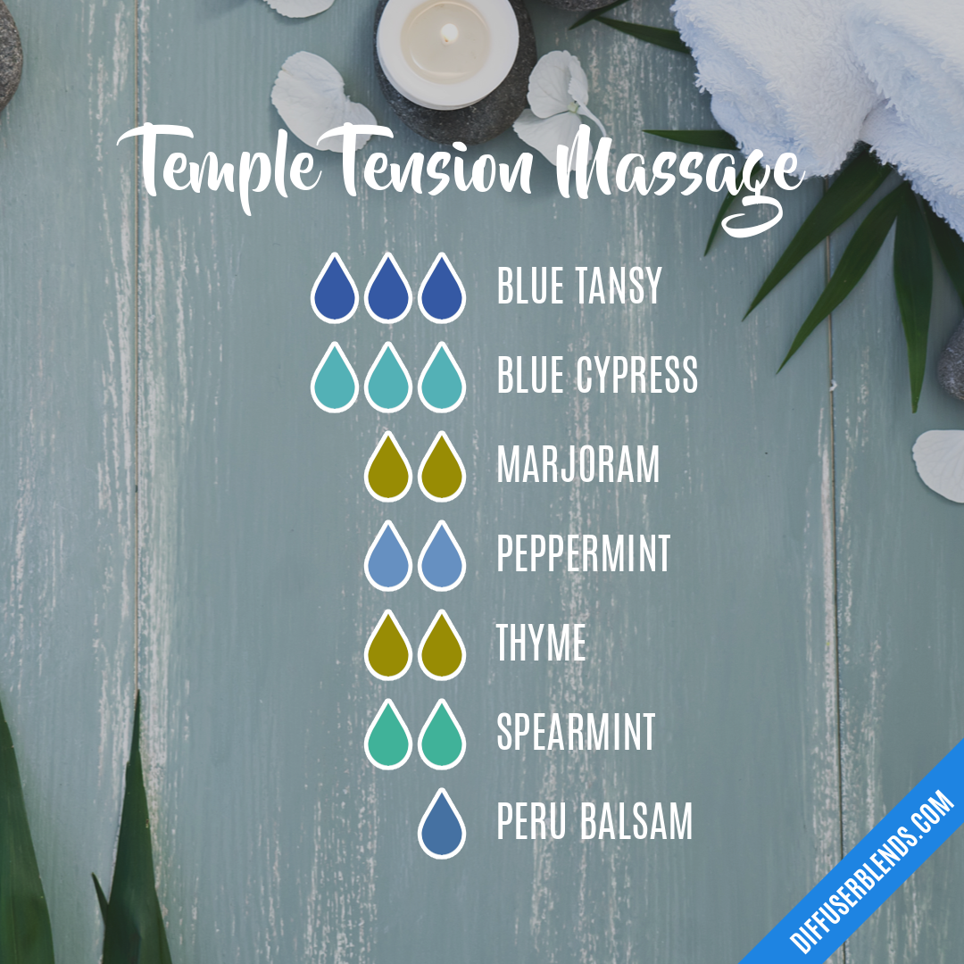 Temple Tension Massage — Essential Oil Diffuser Blend