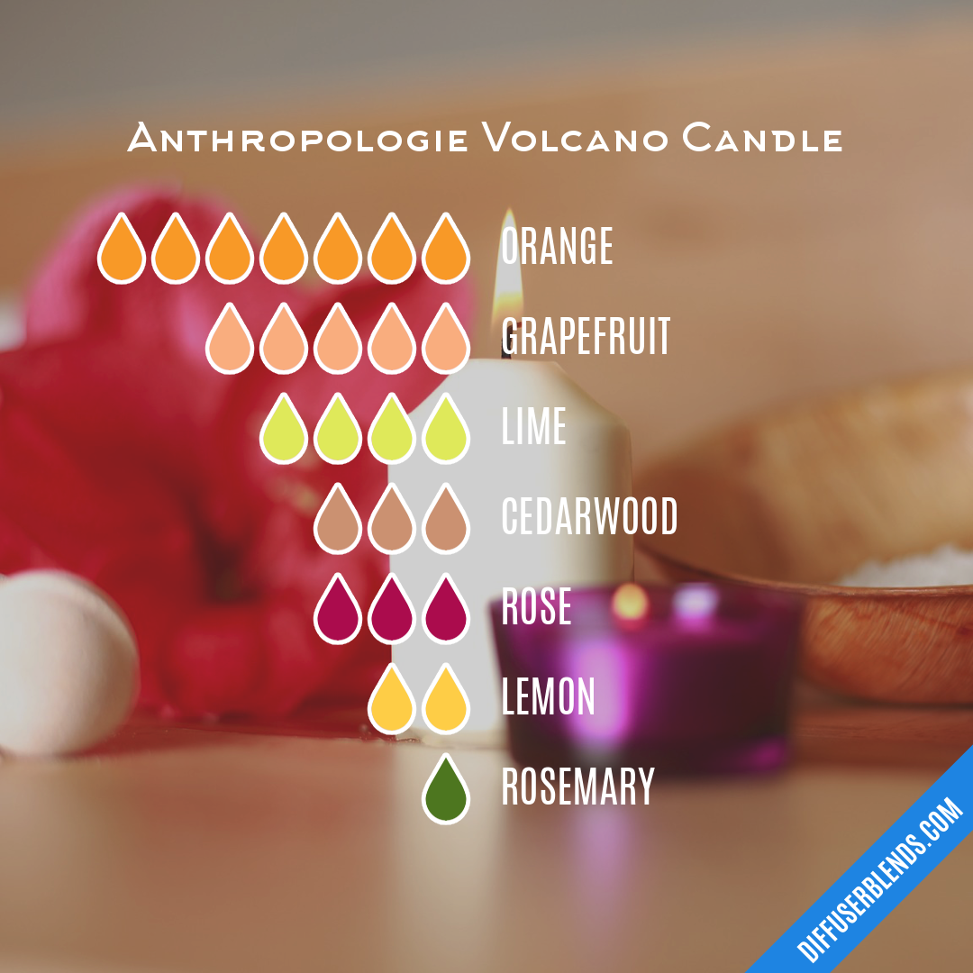Anthropologie Volcano Candle — Essential Oil Diffuser Blend