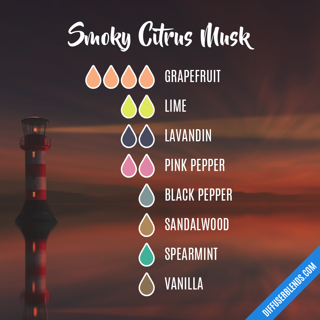 Smoky Citrus Musk — Essential Oil Diffuser Blend