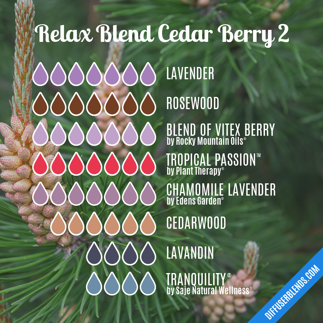 Relax Blend Cedar Berry 2 — Essential Oil Diffuser Blend