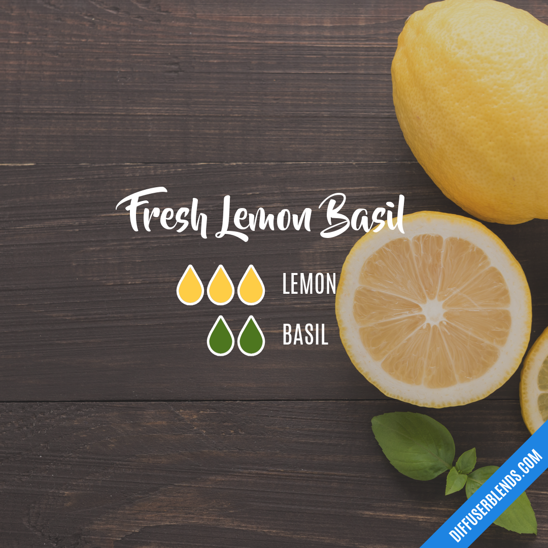 Fresh Lemon Basil — Essential Oil Diffuser Blend